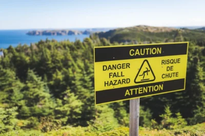 Hiking Dangers sign